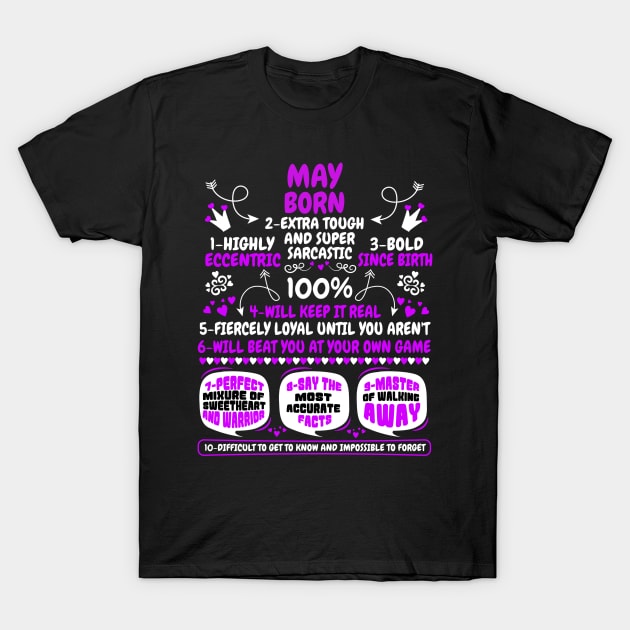 May Born T-Shirt by MCALTees